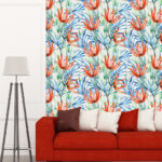 Ref. 9428 - Papier Peint Fleurs Tropicales